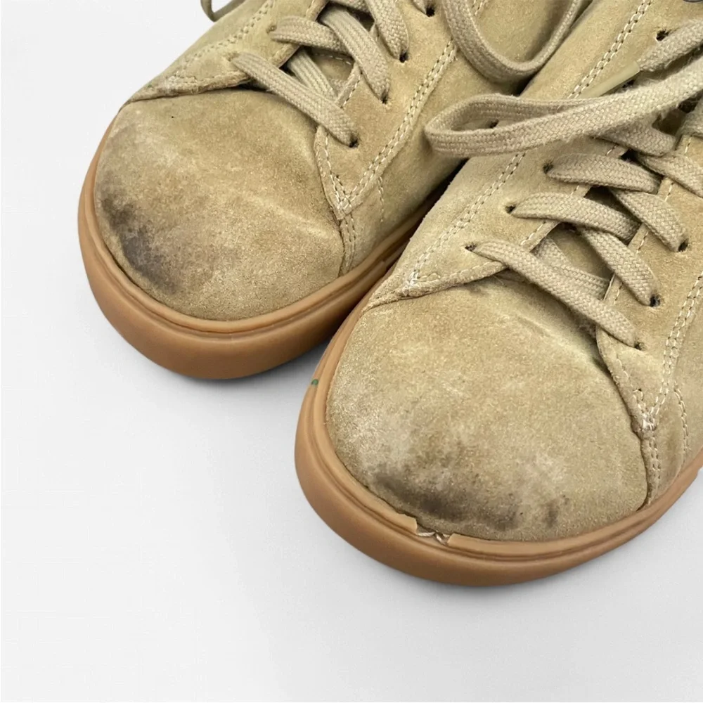 Birkenstock Bend Low Suede Lace Up Sneakers in Faded Khaki Size 39 US 8 Narrow